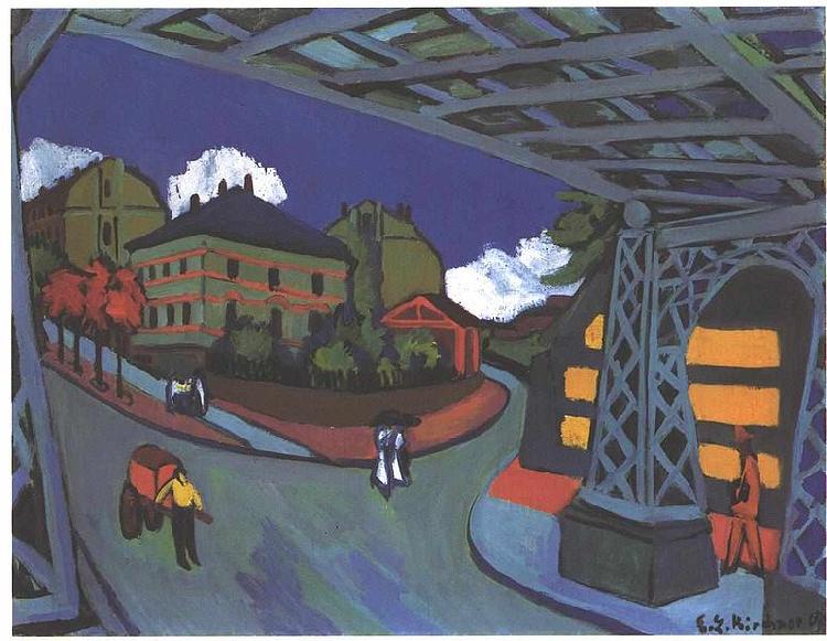 Ernst Ludwig Kirchner Railway underpass in Dresden oil painting picture
